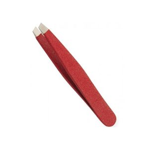 Slanted Eyebrow Tweezer – Vibrant Red