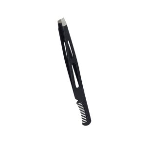 Eyebrow Tweezer with Integrated Grooming Comb