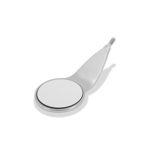 Mouth Mirror MEGAretract FS Rhodium – Front Surface Dental Mirror with Integrated Retraction