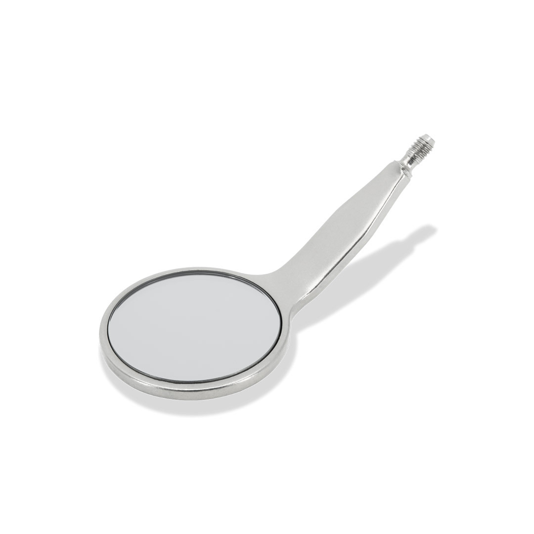 Mouth Mirror MEGAabrasive FS Rhodium – Front Surface Dental Mirror with Enhanced Durability Coating