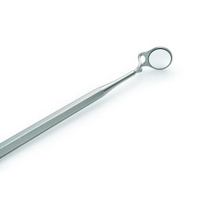 Mouth Mirror UltraRetract FS Bifurcated Stem Double 45° Bend – Angled Front Surface